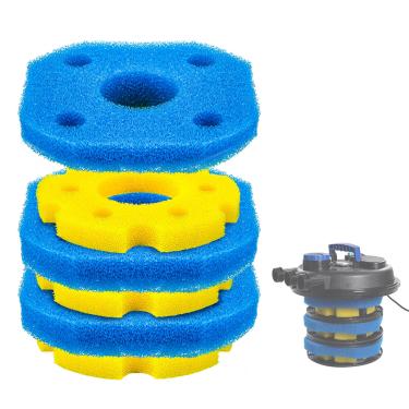 Imagem de Almofada de mídia de filtro de esponja de lago compatível com VIVOHOME/VIVOGROW 2380 GPH/2630 GPH ou SUNSUN CPF-250/180, substituição de espuma de filtros de lagoa de peixes Koi de Bio Pressure