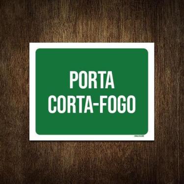 Imagem de Placa Sinalização Ambiente Porta Corta-Fogo 27X35 - Sinalizo