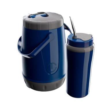 Imagem de Kit Tererê Pávia Copo Térmico bomba garrafa cuia Azul