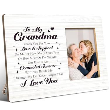Imagem de JANLAN Porta-retrato para avó, presentes para avó, aniversário, Natal, Dia das Mães, Obrigado pelo seu amor e apoio, moldura para foto de 10 x 15 cm