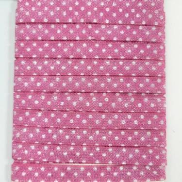 Imagem de 5 metros Elástico Lurex Especial 7mm Poá Rosa Branco 3701 005 encadern