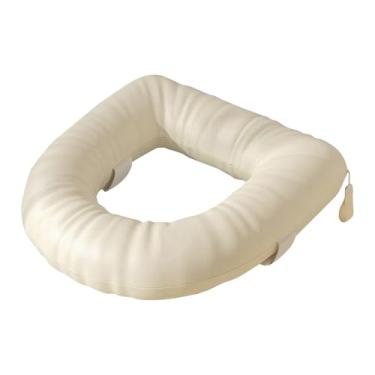 Imagem de Baoblaze Assento sanitário com elevação, assento sanitário universal e confortável que acrescenta 7,5 cm para idosos com deficiência, Bege