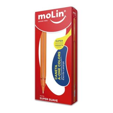 Imagem de Caneta Esferográfica A-One Colors - Caixa com 12 Unidades - Laranja