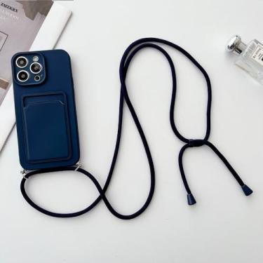 Imagem de Capa de telefone tipo carteira com cordão crossbody para iPhone 13 12 Mini 11 14 Pro Max X XR XS 7 8 Plus SE Capa de silicone líquido, X2, para iPhone 7plus ou 8plus
