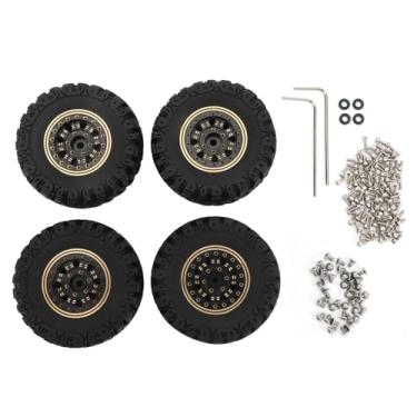 Imagem de RiToEasysports 4pcs Rodas de Beadlock Pneu, 1,2 Polegada de Bronze Pneus de Borracha de Bronze Reposição Com Textura de Superfície Irregular para 1:18 Carro RC