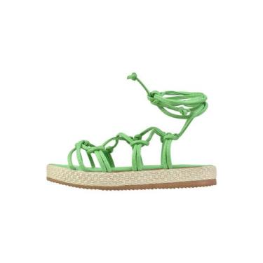 Imagem de Sandalia Feminina flatform plataforma sandalia com Amarração na perna 