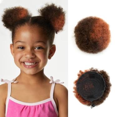 Imagem de Boymia Rabo de cavalo afro puff para mulheres negras 10 cm #P4-30 meio marrom médio meio cobre vermelho curto crespo cabelo crespo extensão de coque 100% cabelo humano updo cabelo crespo cabelo crespo