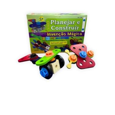 Imagem de Kit de Montagem Educativo Cubos de Madeira Parafusos e Chaves | Planejar e Construir Invencao Magica Carimbras