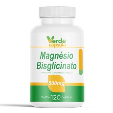 Imagem de Magnésio Glicinato 500mg 120 Cápsulas - Magnésio Glicina - Suplemento Alimentar em Cápsulas - Verde Cápsula