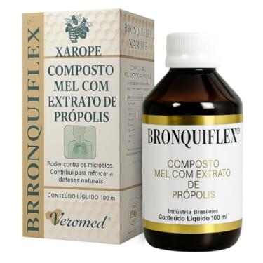 Imagem de Bronquiflex Veromed 100ml Xarope Mel Extrato de Própolis Alívio da Tosse Dor Garganta
