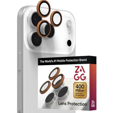 Imagem de ZAGG IS-GLEL AR E CameraRings-Apple-Basin/Zion/16PPM/15PPM-Protetor de lente de câmera de telefone laranja