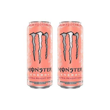 Imagem de Kit 2 Energético Monster Ultra Peachy Keen Zero Açúcar 473ml