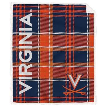 Imagem de Proformance Home NCAA Virginia Cavaliers Playmaker manta xadrez ultra aconchegante sherpa