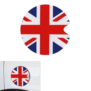Imagem de TOMALL Decalque de tanque de gasolina compatível com Mini Cooper F55/F56/R60 adesivo de almofada de tanque de combustível padrão bandeira do Reino Unido decalque decalque de tampa de gás acabamento