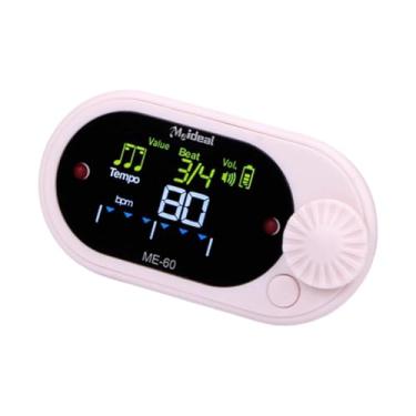 Imagem de MERIGLARE Afinador de metrônomo digital, contagem vocal, velocidade de batida ajustável, gerador de tons de metrônomo eletrônico multifuncional para violino e, Rosa