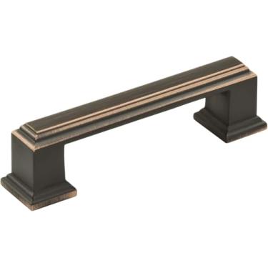 Imagem de Amerock | Puxador de armário | Bronze polido a óleo | 3 polegadas (76 mm) Centro a Centro | Nomear | 1 pacote | Puxador de gaveta | Puxador de gaveta | Ferragens de armário