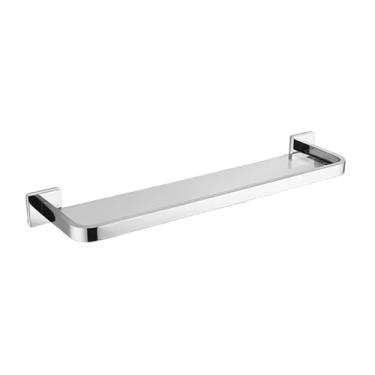 Imagem de Conjunto de acessórios para banheiro quadrado de aço inoxidável cromado, toalheiro, barra de toalha, porta-lenços, gancho para roupão, acessórios de decoração de banho, suporte de armazenamento