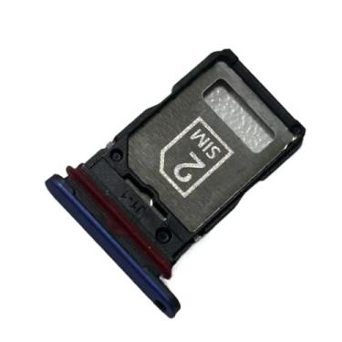 Imagem de zhxchzhi Suporte de bandeja de cartão SIM duplo OEM + pino compatível com Motorola Edge 60 Pro Parts azul