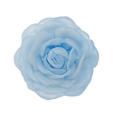 Imagem de Delicado Organza seda rosa flor extra grande broches para mulheres homens elegante tecido floral grande lapela pinos para vestido terno roupas acessórios festa de casamento banquete moda jóias 180 mm