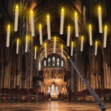 Imagem de Lâmpada POQCCT: 12 peças de velas LED flutuantes com varinha mágica