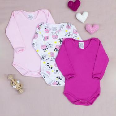 Imagem de Trio Body Ribana Malha Suave Bebê Prático de Vestir Look Moderno e Ele
