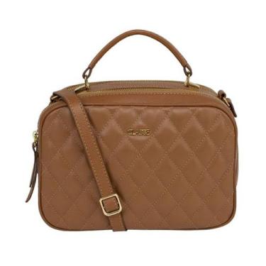 Imagem de Bolsa Feminina Classe Couro Câmera Bag Transversal, Nocciola 2846