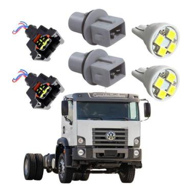 Imagem de 2soquete+ 2conector+ 2lâmpada T10 Led Vw Constellation 93-17 - DPAULA