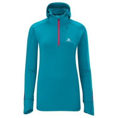 Imagem de Salomon Moletom feminino Swift de camada média, azul chefe, pequeno