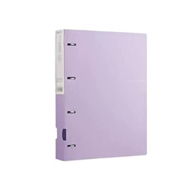 Imagem de Pasta de arquivo A4 organizador de papel de teste pasta flipchart a4 inserção transparente livro de informações quatro furos perfurado flipchart organizador de arquivos pasta de arquivos (C)