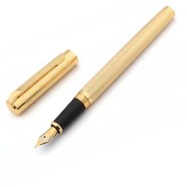 Imagem de Caneta tinteiro executiva pena dourada 0,5mm alto padrao - LUYKE