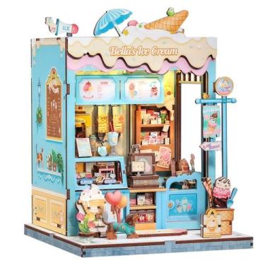 Imagem de Kit de casa de bonecas em miniatura DIY Cutefun Book Nook Bella's Ice 