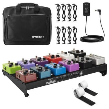 Imagem de Pedal de guitarra STRICH PB-S18 com fonte de alimentação e bolsa