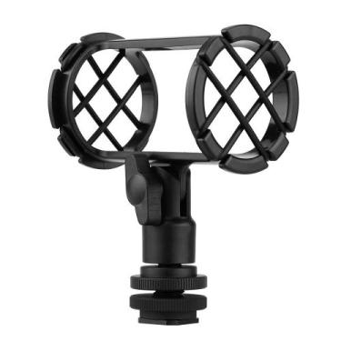 Imagem de Presilha Shock Mount,clip P/microfones direcionais,c/sapata e roscas 1