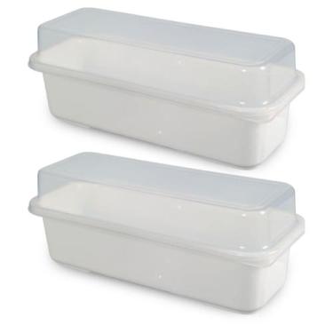 Imagem de Porta Pão Armazena e Conserva Recipiente de Plástico Com Tampa - USUAL