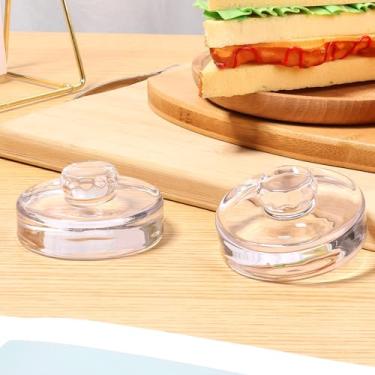 Imagem de Kit de pesos de fermentação de vidro de 12 peças para iniciantes com alça fácil de segurar, pesos transparentes de vidro para picles de vidro de boca larga (estilo 3)