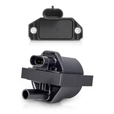 Imagem de ENA Kit de sistema de módulo e bobina de ignição compatível com GMC Chevy Pontiac Express Safari Savanna Silverado Sonoma Blazer Jimmy S10 4.3L 5.7L V8