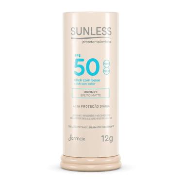Imagem de Protetor Solar Sunless Stick com Base Efeito Matte FPS 50 Cor Bronze 12g