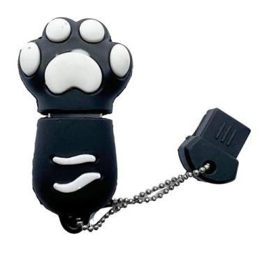Imagem de Unidade flash USB KMSTD 16GB em forma de pata de gato preta