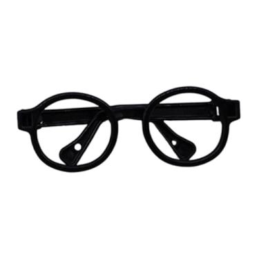 Imagem de Colaxi Óculos de boneca, artesanato, óculos de sol, mini bonecas, acessórios para fantasias, figuras para vestir, para família e amigos, Preto