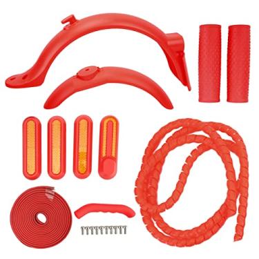 Imagem de aqxreight Para Acessórios Elétricos da Scooter Inclui Tampa Lateral de Guarda -lama Traseira da Tampa Lateral de Handbrake Silicone Grip Blue Blue (#4)