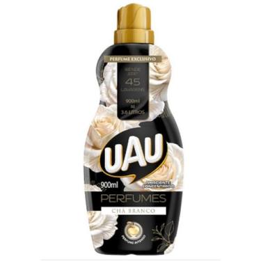 Imagem de Amaciante Concentrado Chá Branco, UAU Perfumes Fragrância Exclusiva, 900ml, Rende 45 Lavagens, 3.6 Litros