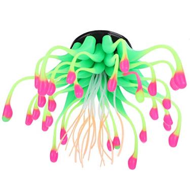 Imagem de Yctze Planta de água de Simulação de Silicone Artificial para Decoração de Tanque de Peixes de Aquário-ornamento Colorido Ecológico (Verde)