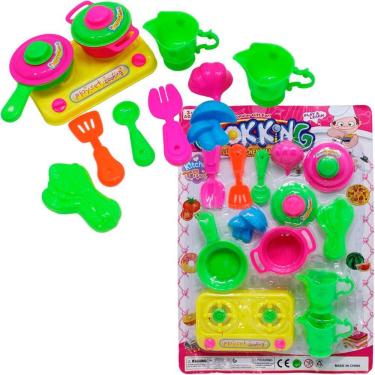 Imagem de Kit Brinquedo Infantil Chef Cozinha Frigideira Panela 13 Peças