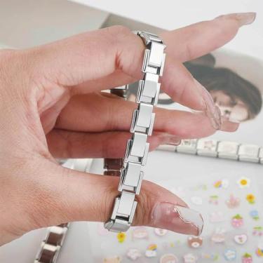 Imagem de Pulseiras elásticas de aço inoxidável prata e ouro para mulheres e homens com corrente de elos elásticos para decoração vintage à prova d'água acessórios de joias modernas joias presentes, One Size