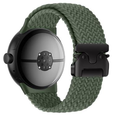 Imagem de Yeahxing Pulseira para Pixel Watch 4/3 de 45 mm - Pulseira trançada de nylon elástico para Google Pixel Watch 4 de 45 mm 2025, serve para pulseira ajustável de 17,3 a 25,9 cm com fivela de paraquedas