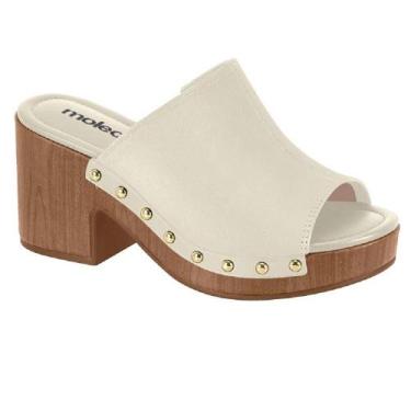 Imagem de Tamanco moleca meia pata ref 5549.107.9569 feminino, 35, Branco off