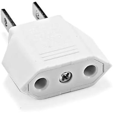 Imagem de Carregador de viagem Adaptador de tomada europeu para conversor de energia de plugue da UE para EUA, adaptador de tomada Europa UE Euro para EUA Carregador de viagem Conversor de energia CA (branco