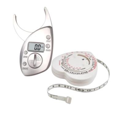 Imagem de Adipômetro Digital + Fita Métrica Corporal | Ideal para Avaliação Física e Controle de Gordura Corporal