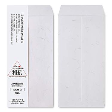Imagem de ONAO Envelope A4 japonês Washi Paper, TAIREISHI Envelopes de papel japonês com 5 pacotes (12 cm x 23,4 cm), feito no Japão (47304)