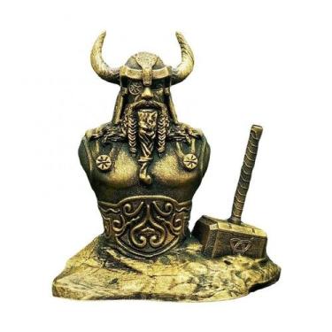 Imagem de Escultura: Busto de Odin, mitologia nórdica, resina 15cm - yiweisai